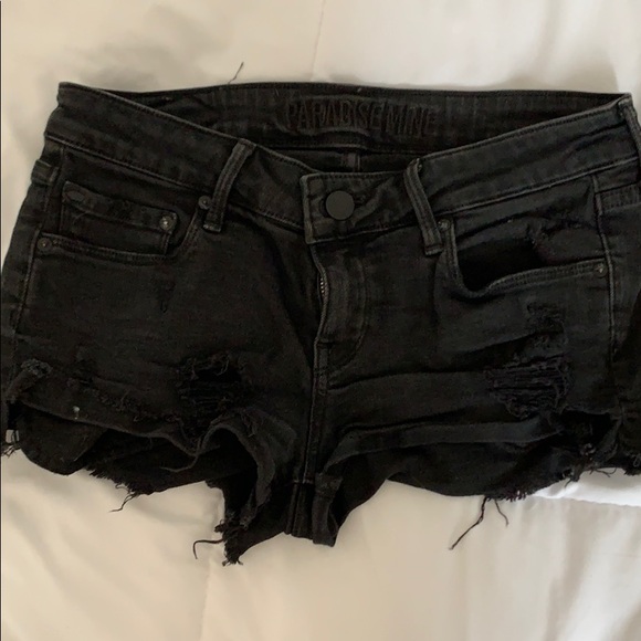 Paradise Mine black jean shorts